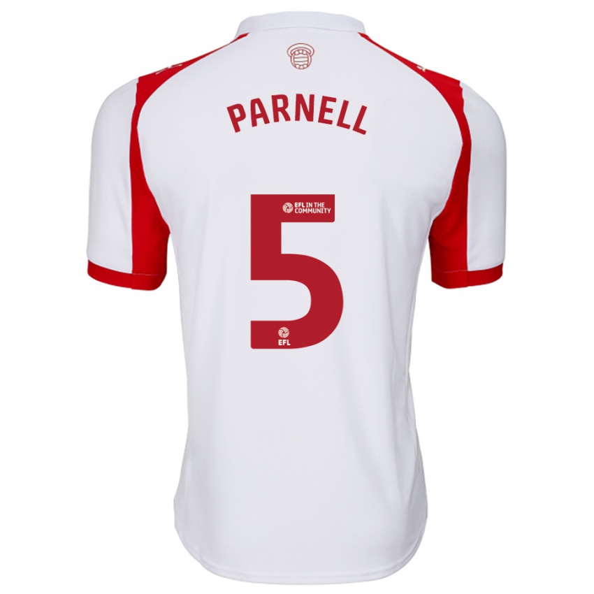 נשים Rosanna Parnell #5 לבן אדום ג'רזי ביתית 2025/26 חולצה קצרה