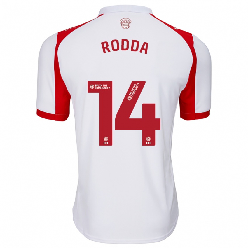 נשים הארי רודה #14 לבן אדום ג'רזי ביתית 2025/26 חולצה קצרה