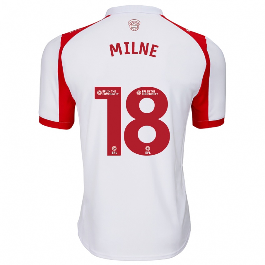 נשים איזבל מילן #18 לבן אדום ג'רזי ביתית 2025/26 חולצה קצרה