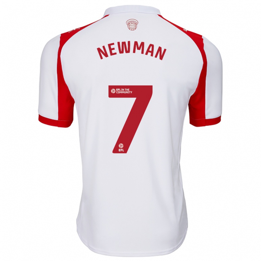 נשים Oli Newman #7 לבן אדום ג'רזי ביתית 2025/26 חולצה קצרה