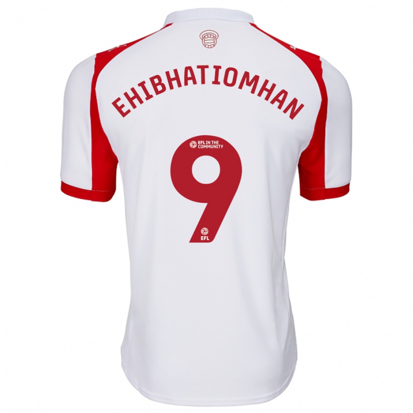 נשים Princewill Ehibhatiomhan #9 לבן אדום ג'רזי ביתית 2025/26 חולצה קצרה