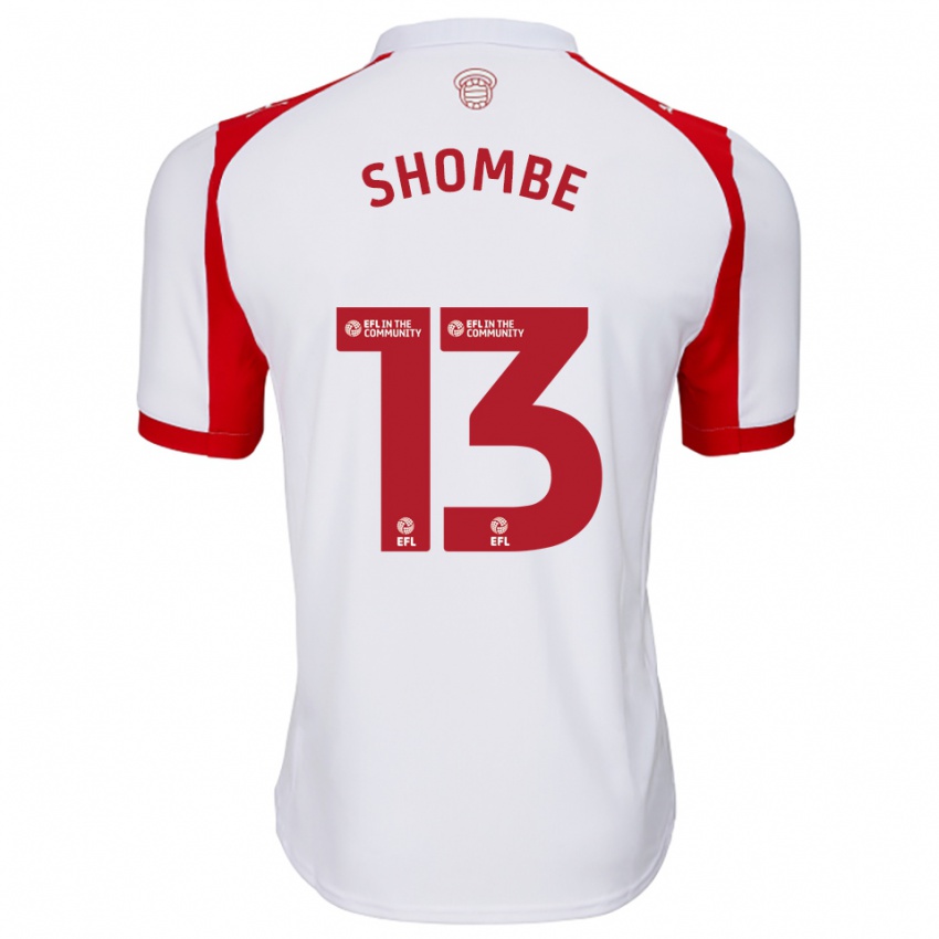 נשים Khiani Shombe #13 לבן אדום ג'רזי ביתית 2025/26 חולצה קצרה