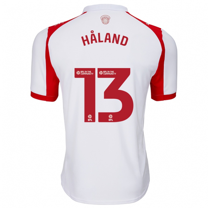 נשים בנדיקטה הולאנד #13 לבן אדום ג'רזי ביתית 2025/26 חולצה קצרה