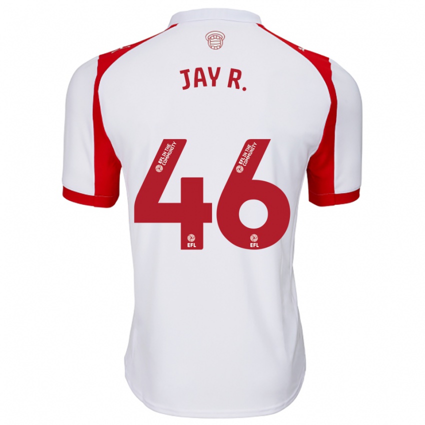 נשים ג'יי רובינסון #46 לבן אדום ג'רזי ביתית 2025/26 חולצה קצרה