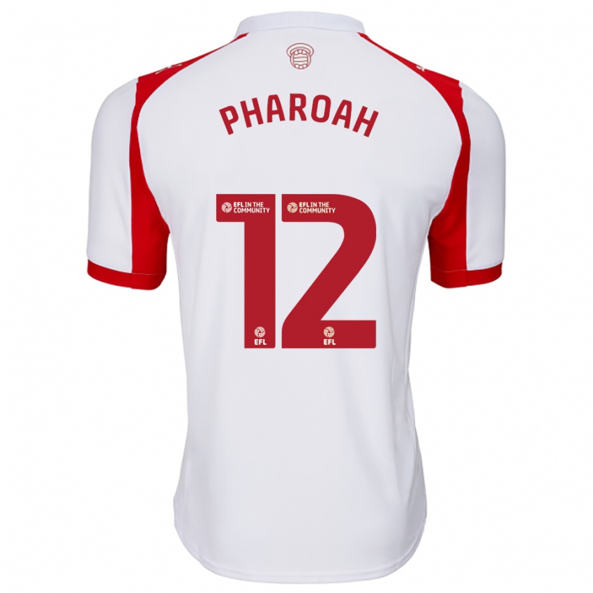 נשים Sophia Pharoah #12 לבן אדום ג'רזי ביתית 2025/26 חולצה קצרה