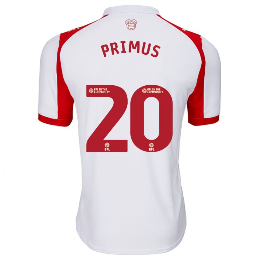 נשים אטלנטה פרימוס #20 לבן אדום ג'רזי ביתית 2025/26 חולצה קצרה