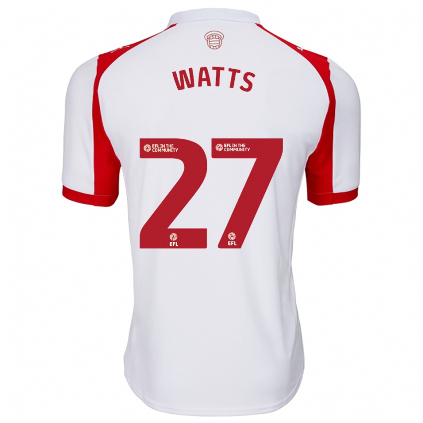 נשים Isabel Watts #27 לבן אדום ג'רזי ביתית 2025/26 חולצה קצרה