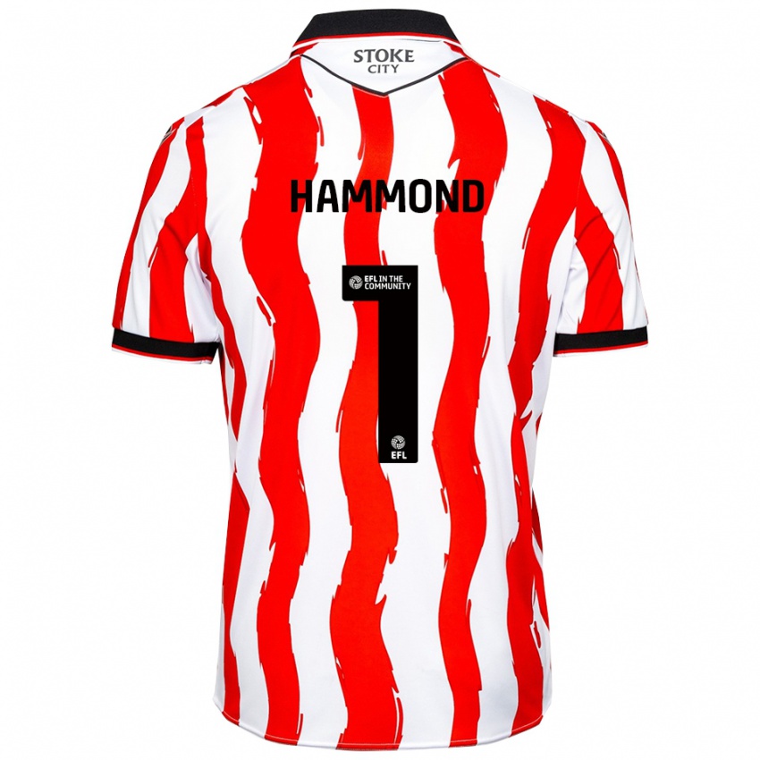 נשים Alek Hammond #1 לבן אדום ג'רזי ביתית 2025/26 חולצה קצרה