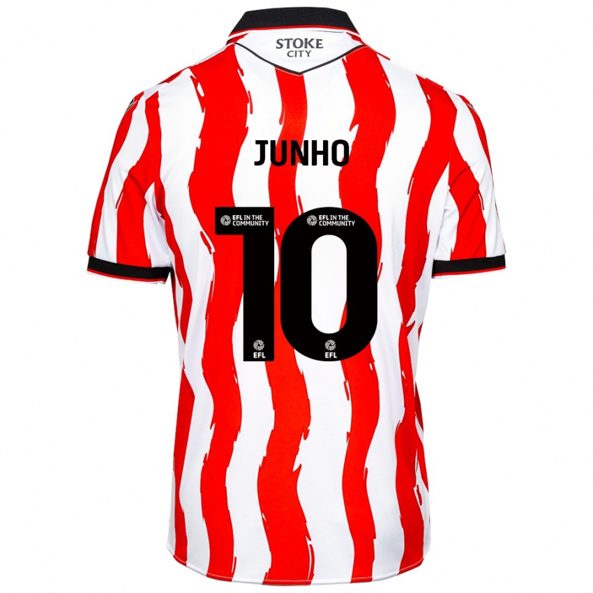 נשים באה ג׳אן-הו #10 לבן אדום ג'רזי ביתית 2025/26 חולצה קצרה