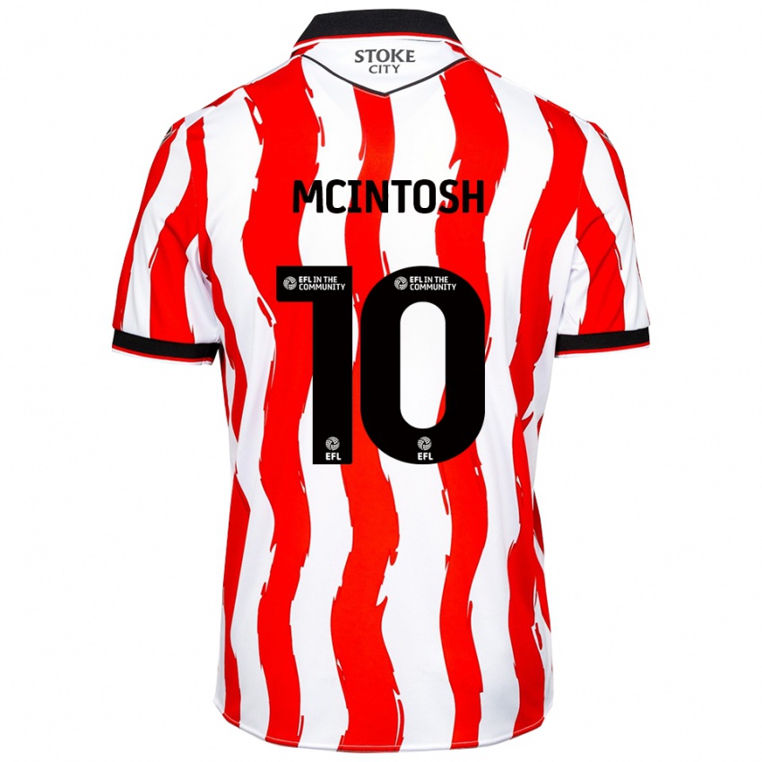 נשים רובן מקינטוש #10 לבן אדום ג'רזי ביתית 2025/26 חולצה קצרה