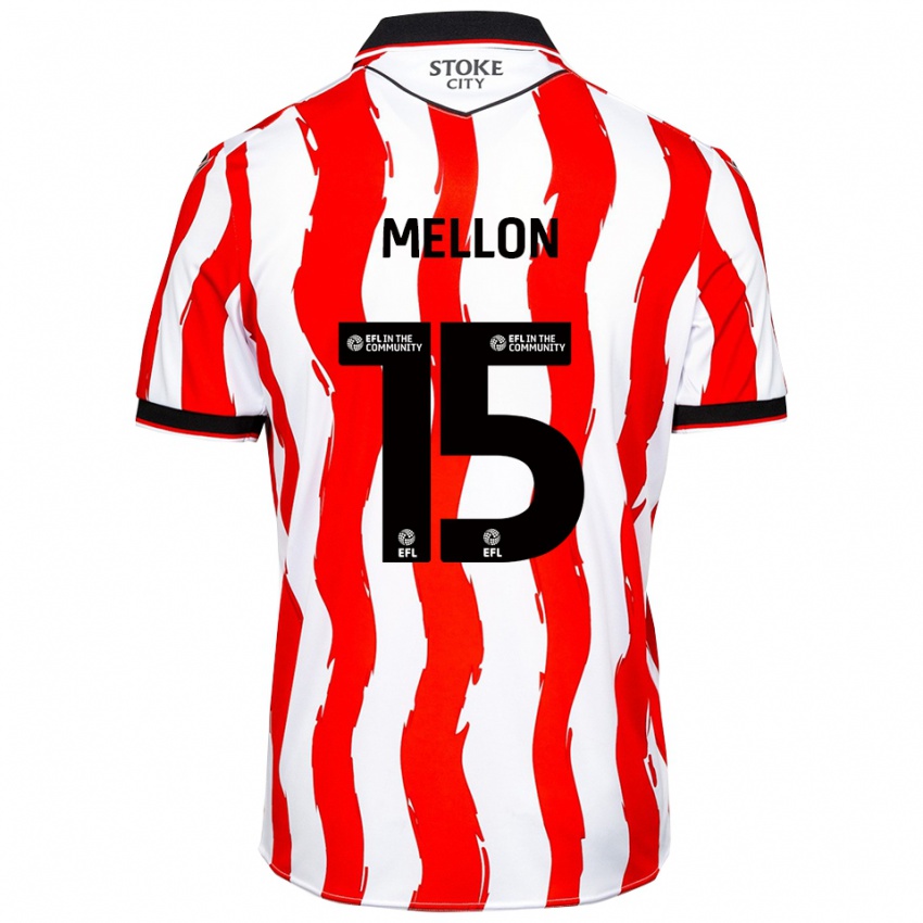 נשים לוק מלון #15 לבן אדום ג'רזי ביתית 2025/26 חולצה קצרה