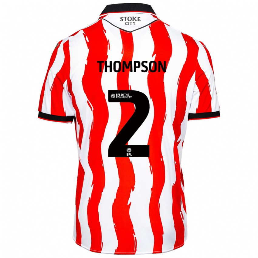 נשים סופי תומפסון #2 לבן אדום ג'רזי ביתית 2025/26 חולצה קצרה