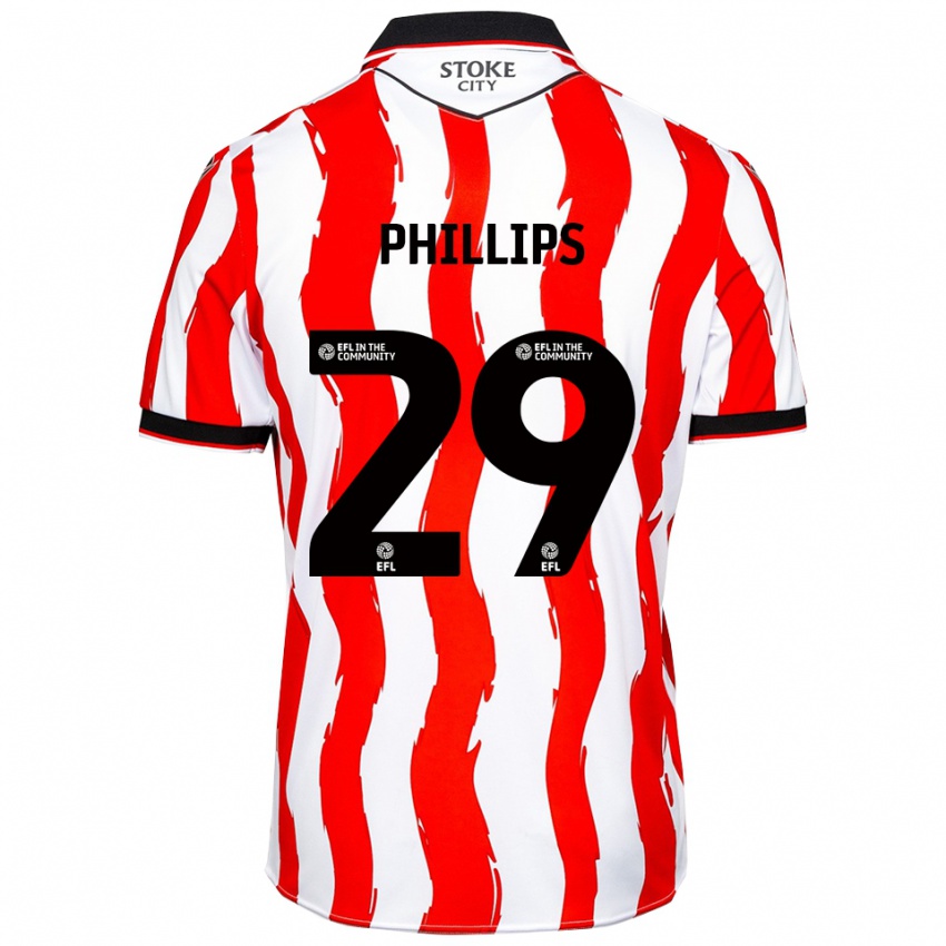נשים ד'מרג'יו רייט-פיליפס #29 לבן אדום ג'רזי ביתית 2025/26 חולצה קצרה