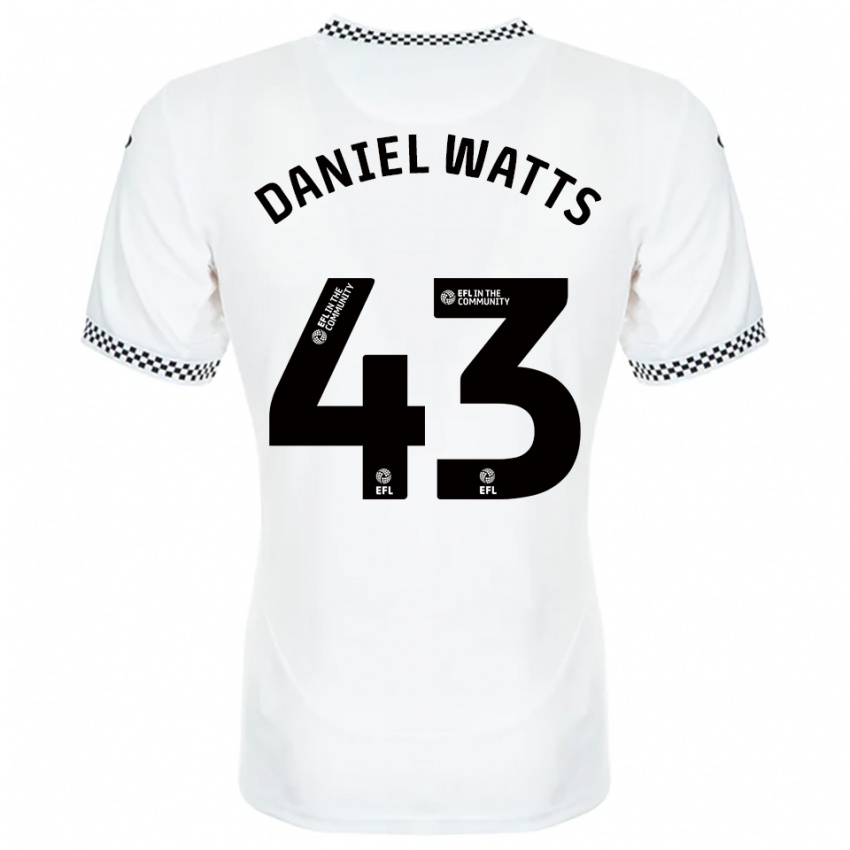 נשים דניאל ווטס #43 לבן כתום ג'רזי ביתית 2025/26 חולצה קצרה