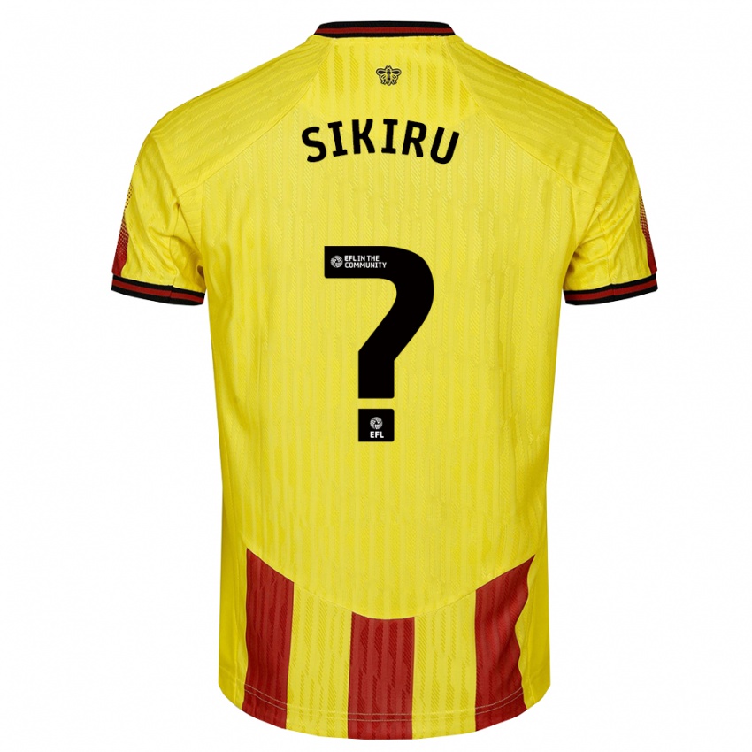 נשים Prince Sikiru #0 צהוב אדום ג'רזי ביתית 2025/26 חולצה קצרה