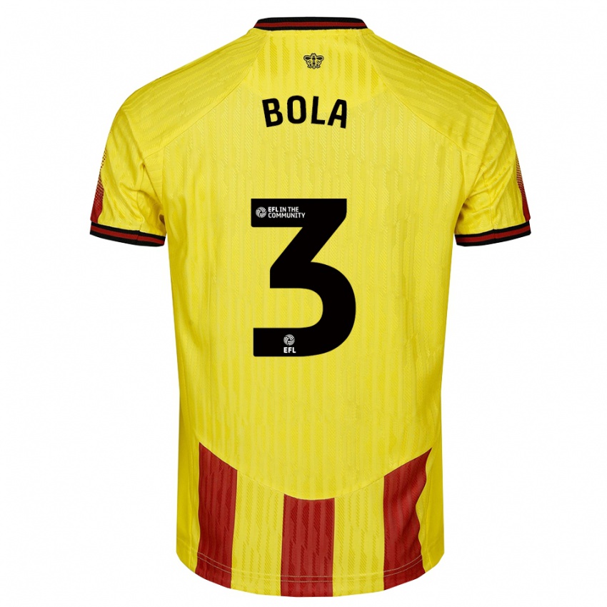 נשים מארק בולה #3 צהוב אדום ג'רזי ביתית 2025/26 חולצה קצרה