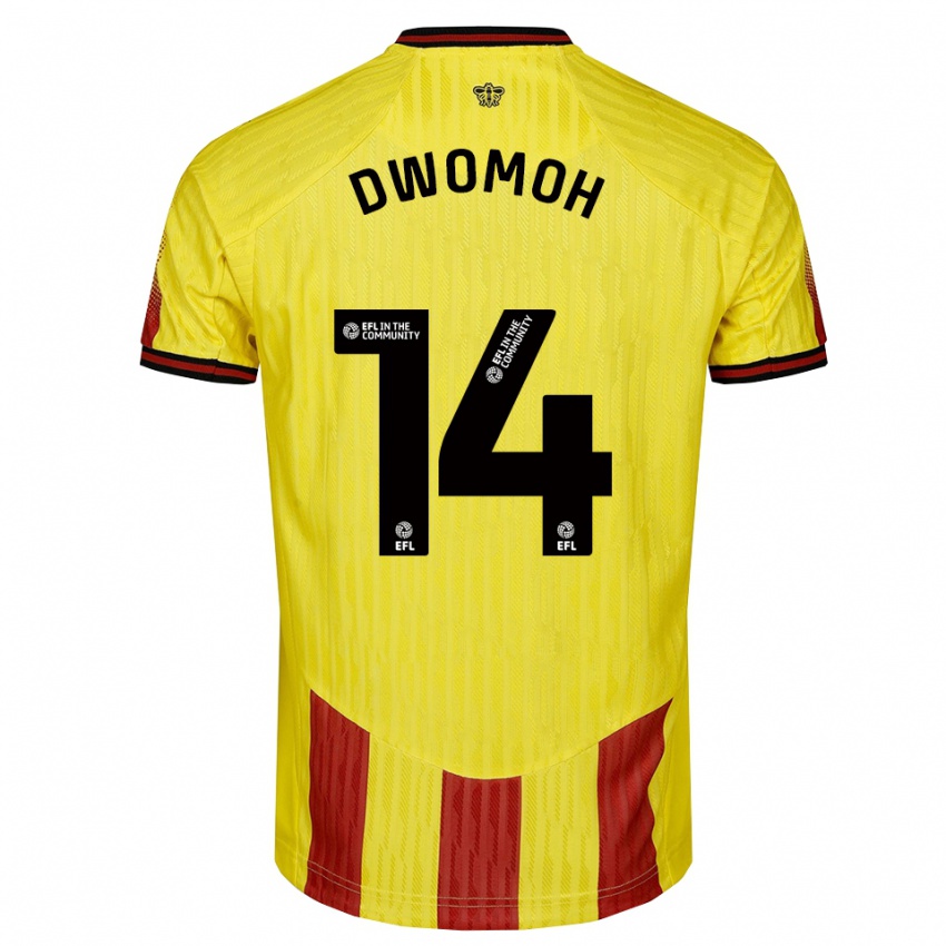 נשים פייר דוומו #14 צהוב אדום ג'רזי ביתית 2025/26 חולצה קצרה