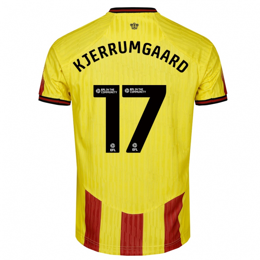 נשים לוקה קג'רומגארד #17 צהוב אדום ג'רזי ביתית 2025/26 חולצה קצרה