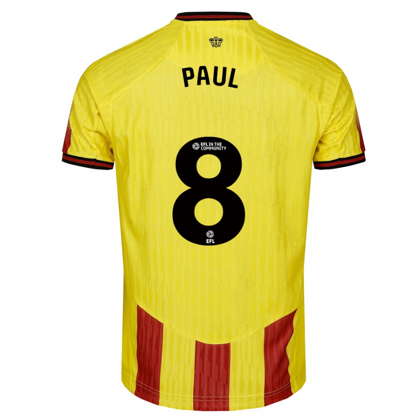 נשים לאשנט פול #8 צהוב אדום ג'רזי ביתית 2025/26 חולצה קצרה