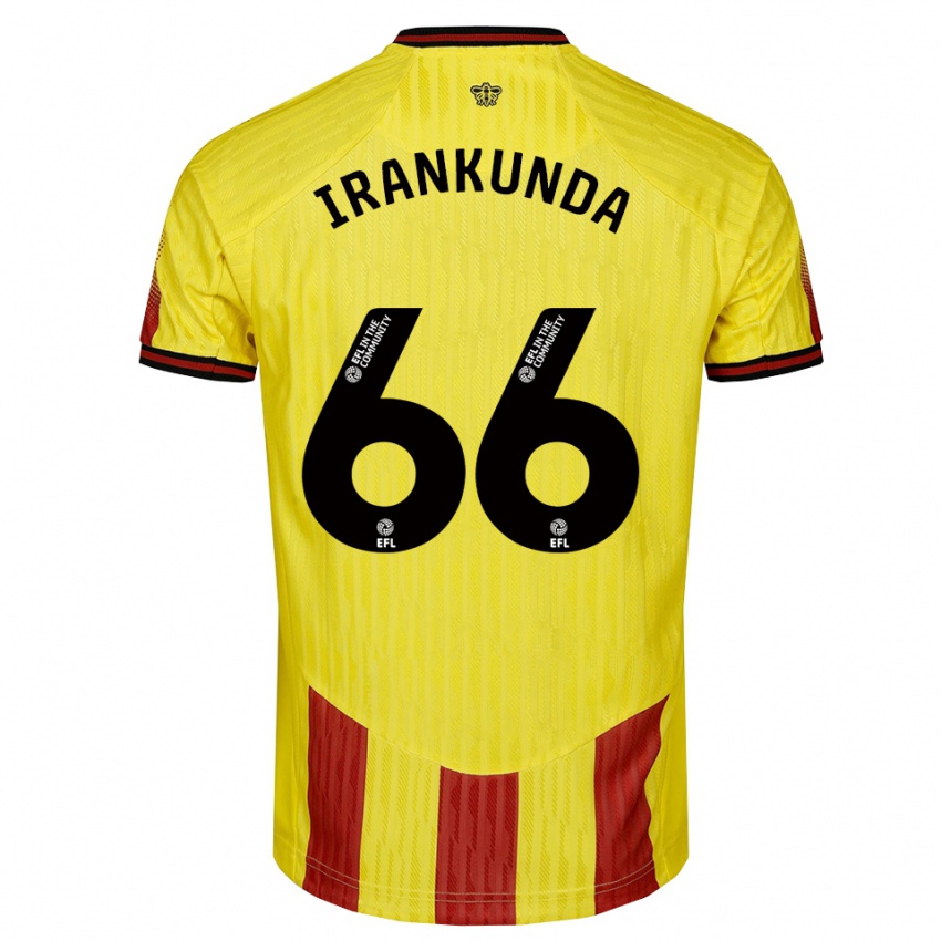 נשים נסטורי אירנקונדה #66 צהוב אדום ג'רזי ביתית 2025/26 חולצה קצרה