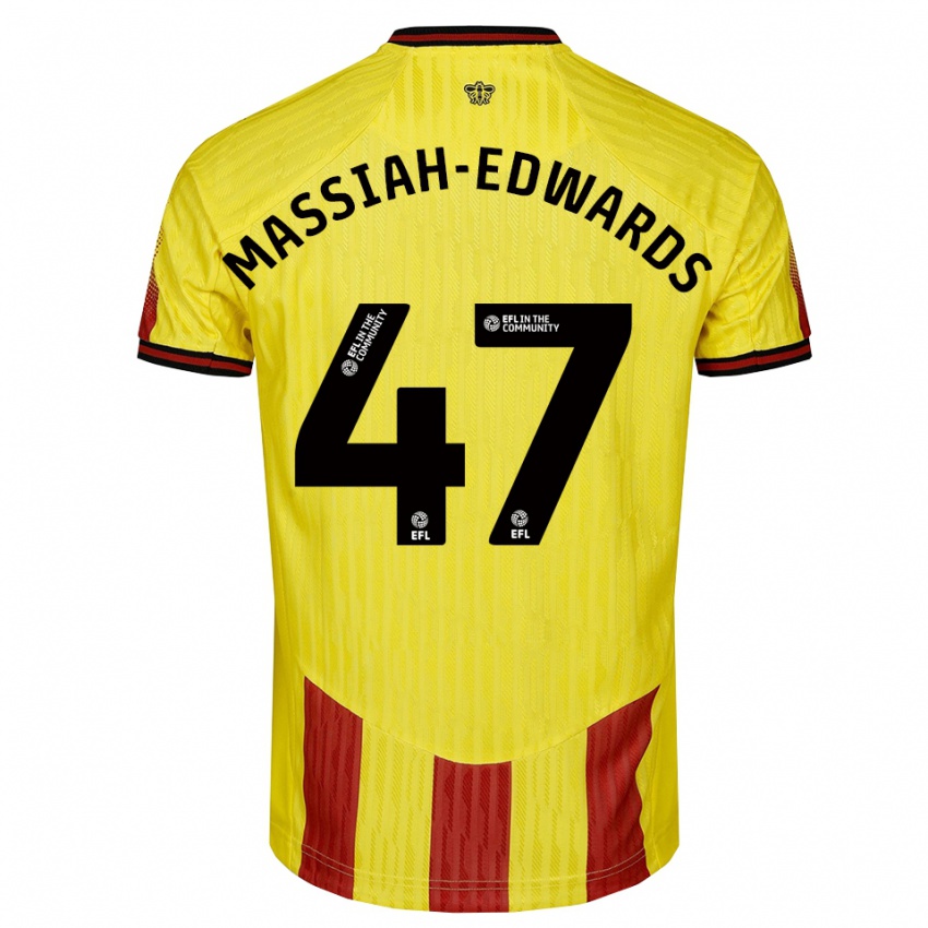 נשים זאבייר מסאייה-אדווארדס #47 צהוב אדום ג'רזי ביתית 2025/26 חולצה קצרה