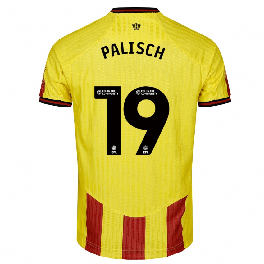 נשים עלי מרפי #19 צהוב אדום ג'רזי ביתית 2025/26 חולצה קצרה