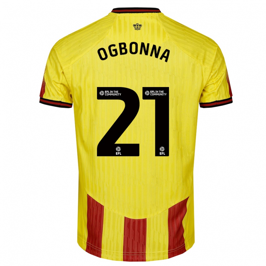 נשים אנג'לו אוגבונה #21 צהוב אדום ג'רזי ביתית 2025/26 חולצה קצרה