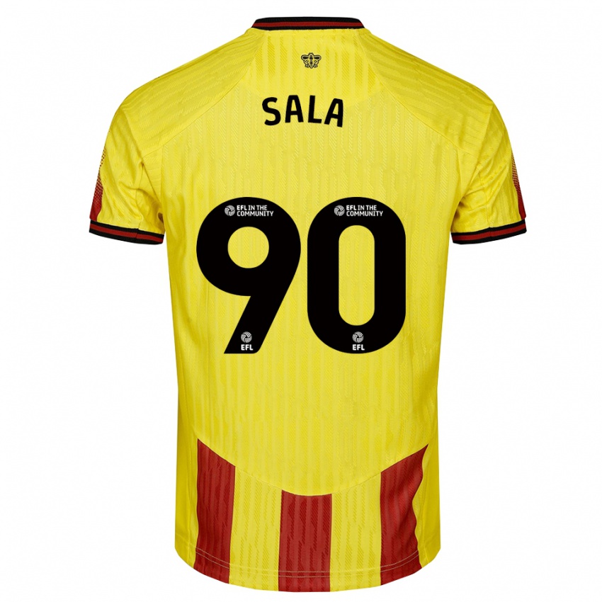נשים ג׳ואל סאלה #90 צהוב אדום ג'רזי ביתית 2025/26 חולצה קצרה