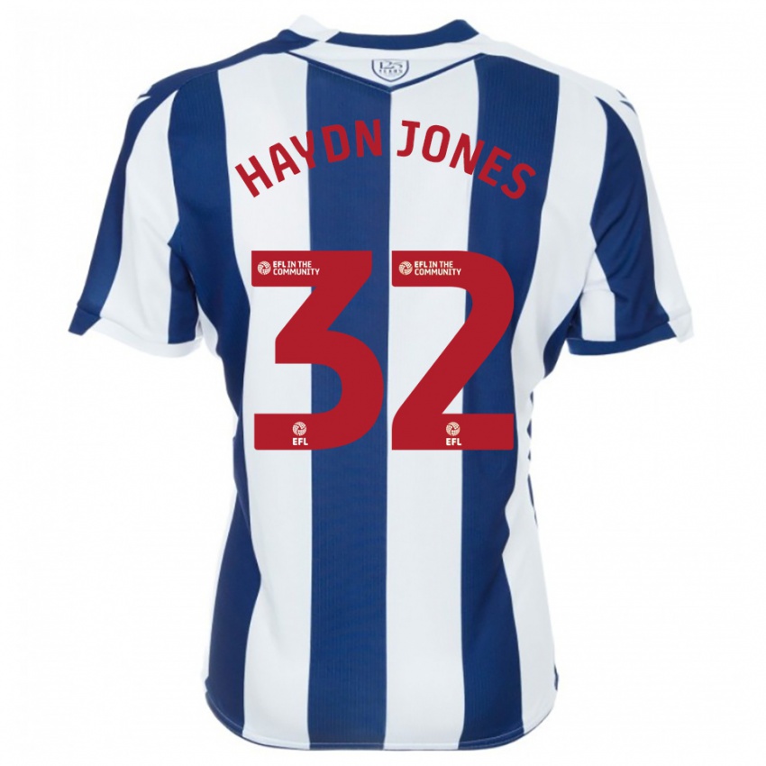 נשים מקנזי היידן ג'ונס #32 כחול נייבי לבן ג'רזי ביתית 2025/26 חולצה קצרה