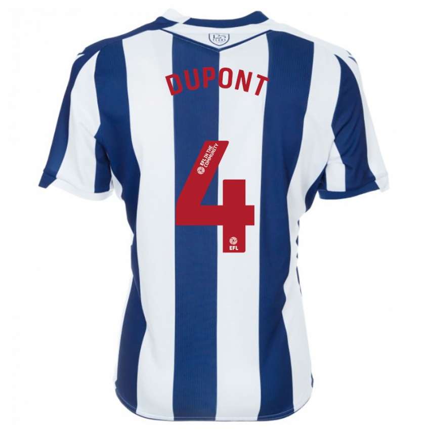 נשים נועה דופונט #4 כחול נייבי לבן ג'רזי ביתית 2025/26 חולצה קצרה