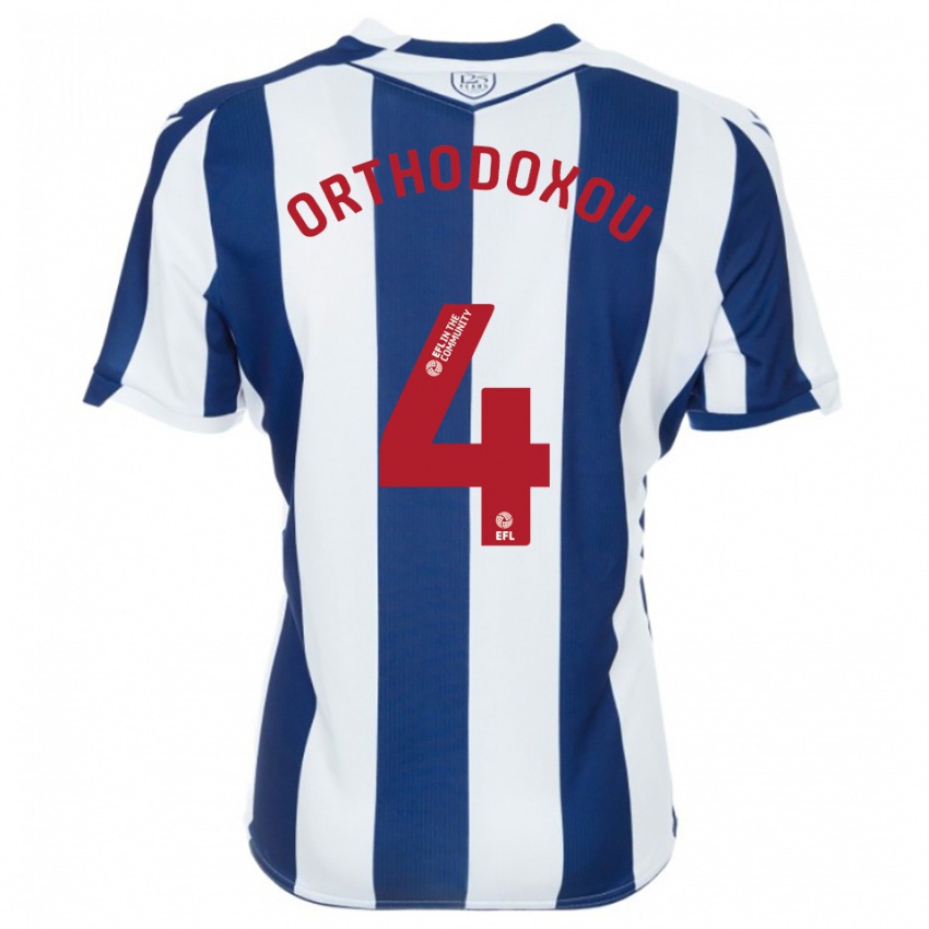 נשים פרנצ'סקה אורטהודוקסו #4 כחול נייבי לבן ג'רזי ביתית 2025/26 חולצה קצרה