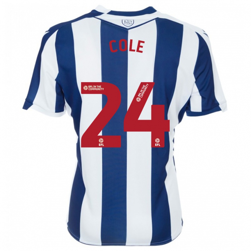 נשים דלפי קול #24 כחול נייבי לבן ג'רזי ביתית 2025/26 חולצה קצרה