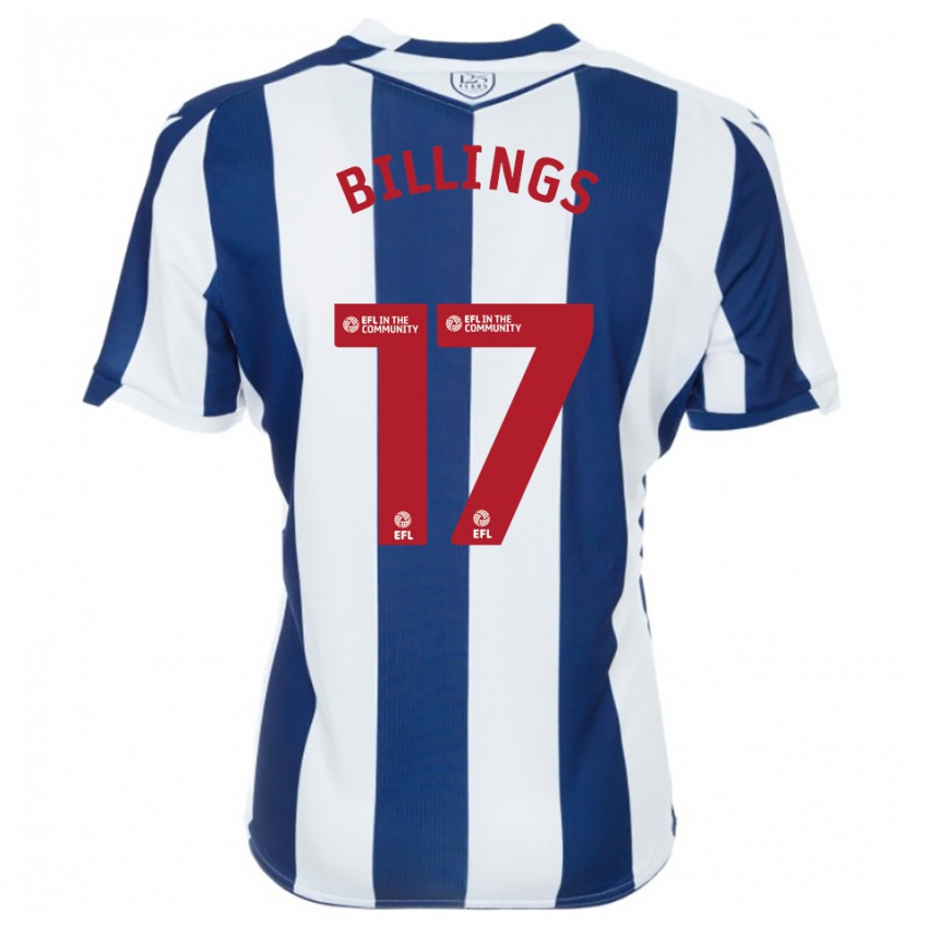 נשים Frazer Billings #17 כחול נייבי לבן ג'רזי ביתית 2025/26 חולצה קצרה