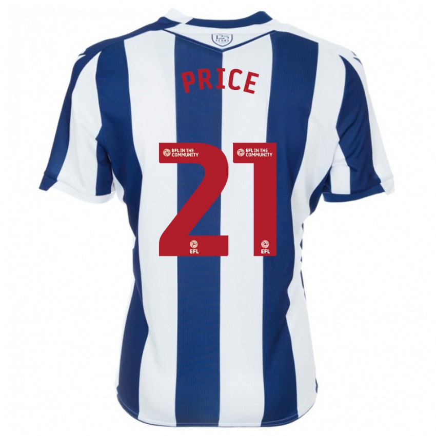 נשים אייזק פרייס #21 כחול נייבי לבן ג'רזי ביתית 2025/26 חולצה קצרה