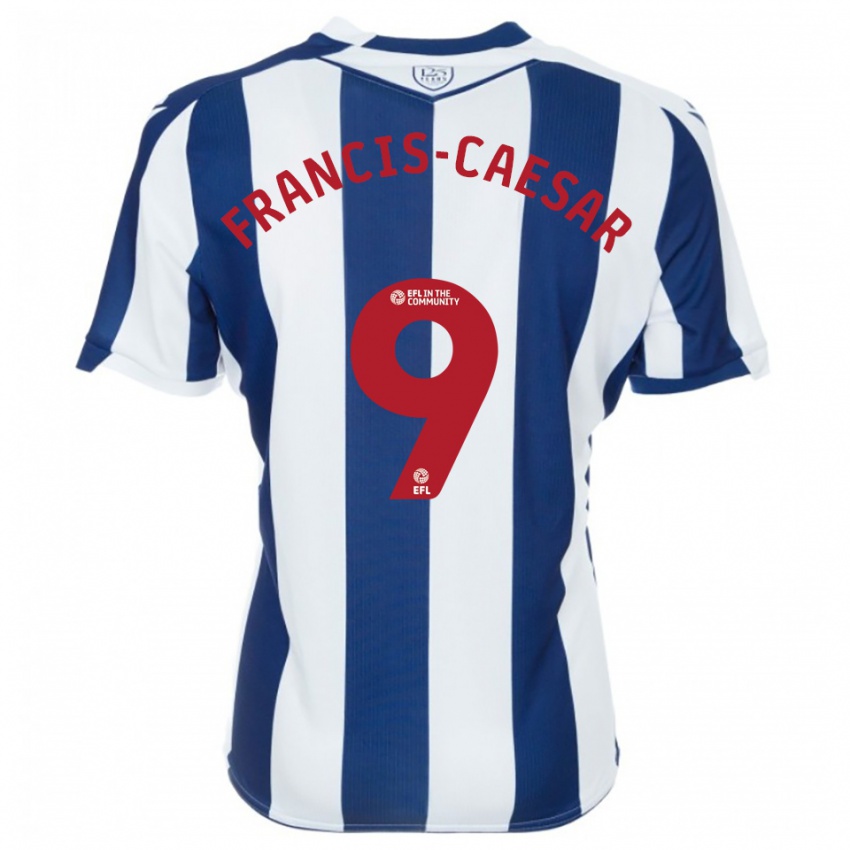 נשים Jaiden Francis-Caesar #9 כחול נייבי לבן ג'רזי ביתית 2025/26 חולצה קצרה