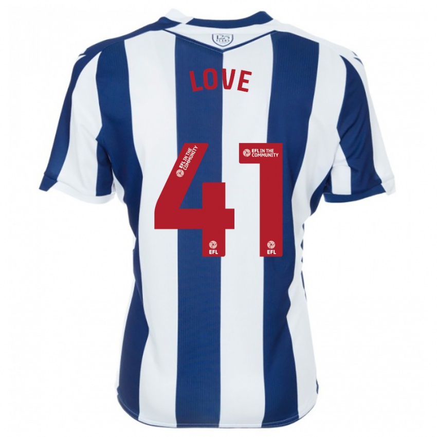 נשים לייטון לאב #41 כחול נייבי לבן ג'רזי ביתית 2025/26 חולצה קצרה