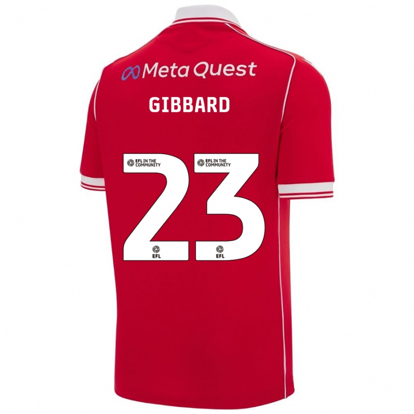 נשים מרי גיברד #23 אדום לבן ג'רזי ביתית 2025/26 חולצה קצרה