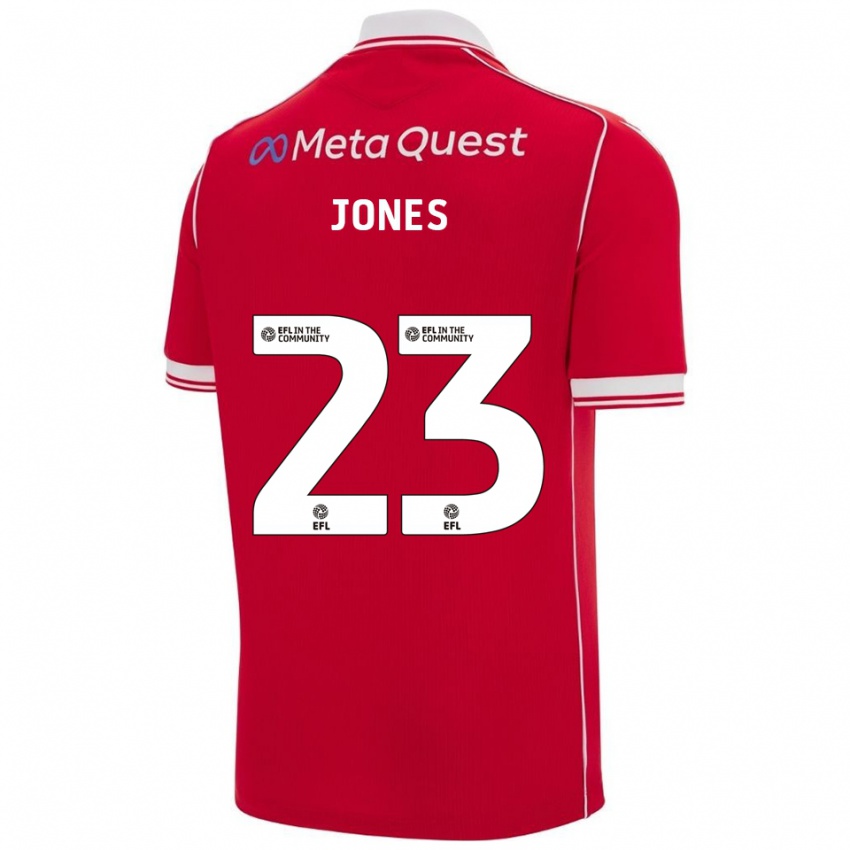 נשים רובי ג'ונס #23 אדום לבן ג'רזי ביתית 2025/26 חולצה קצרה