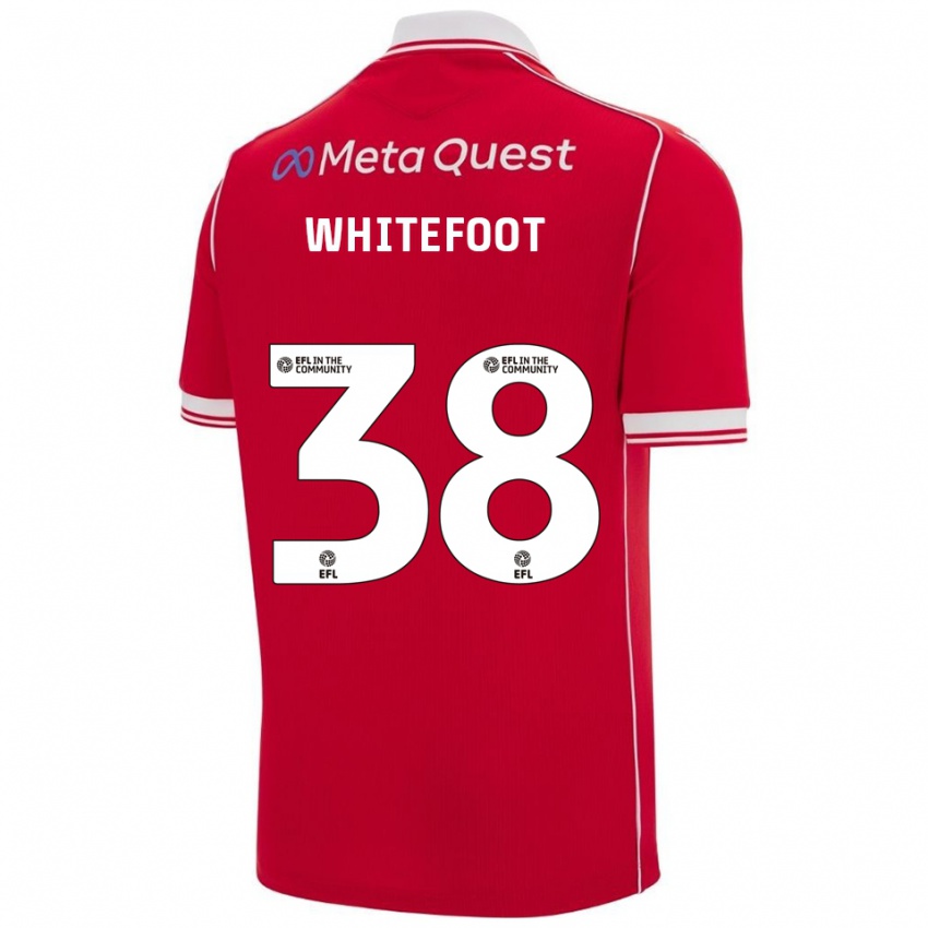 נשים לילי ווייטפוט #38 אדום לבן ג'רזי ביתית 2025/26 חולצה קצרה