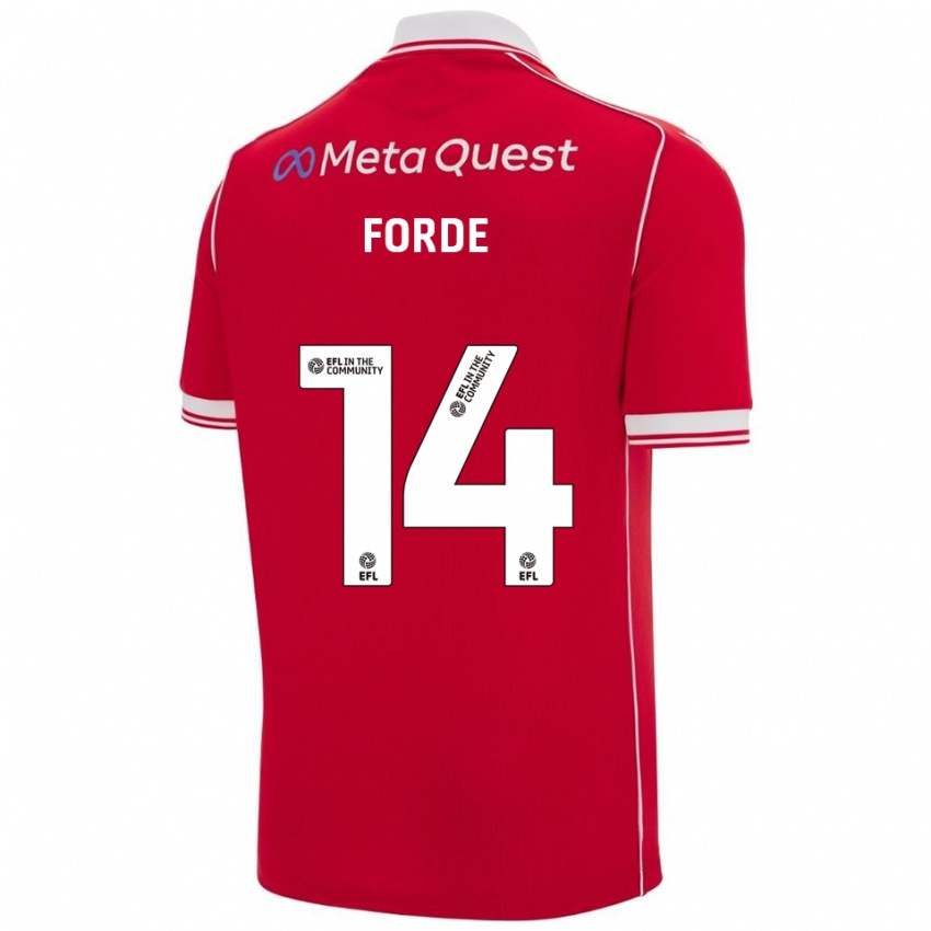 נשים אנתוני פורד #14 אדום לבן ג'רזי ביתית 2025/26 חולצה קצרה