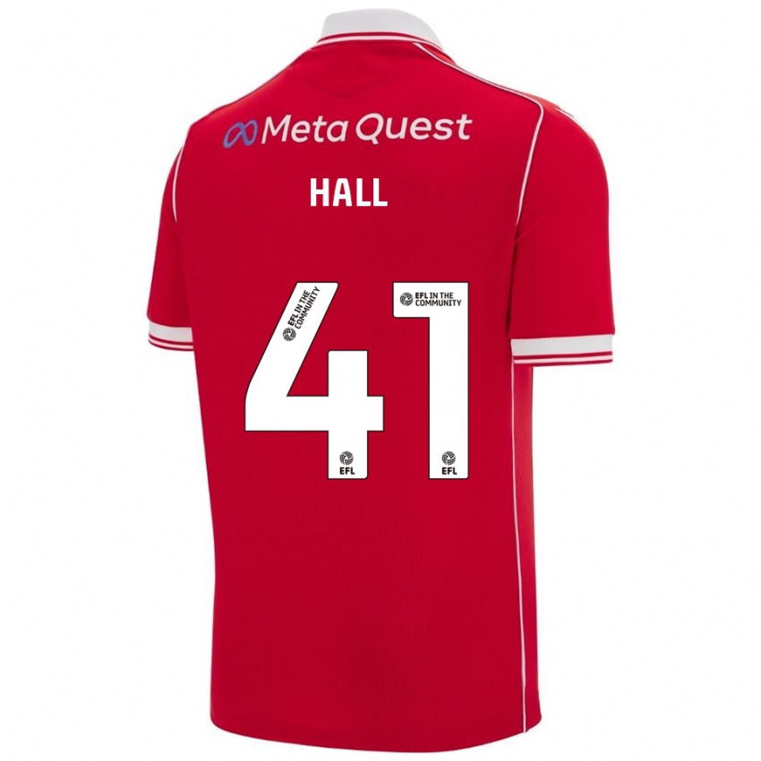 נשים ליאם הול #41 אדום לבן ג'רזי ביתית 2025/26 חולצה קצרה
