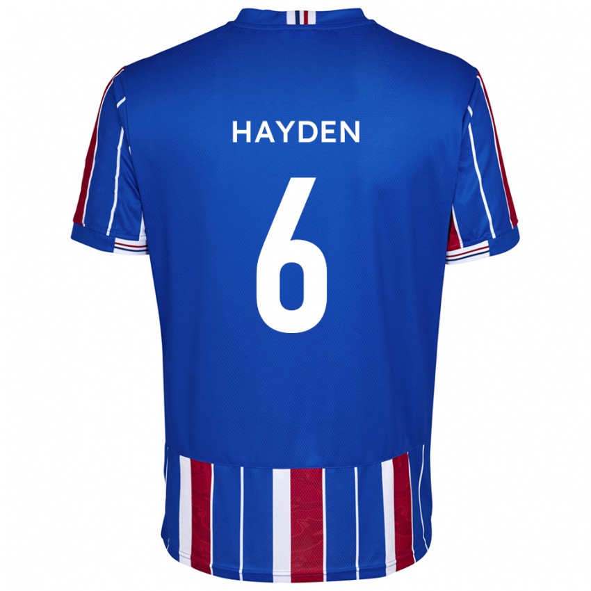 נשים ארון היידן #6 כחול אדום לבן ג'רזי ביתית 2025/26 חולצה קצרה