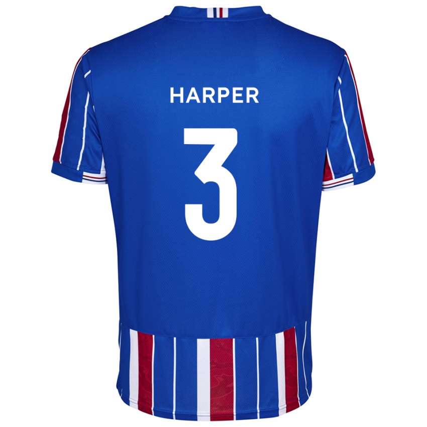 נשים קמרון הרפר #3 כחול אדום לבן ג'רזי ביתית 2025/26 חולצה קצרה