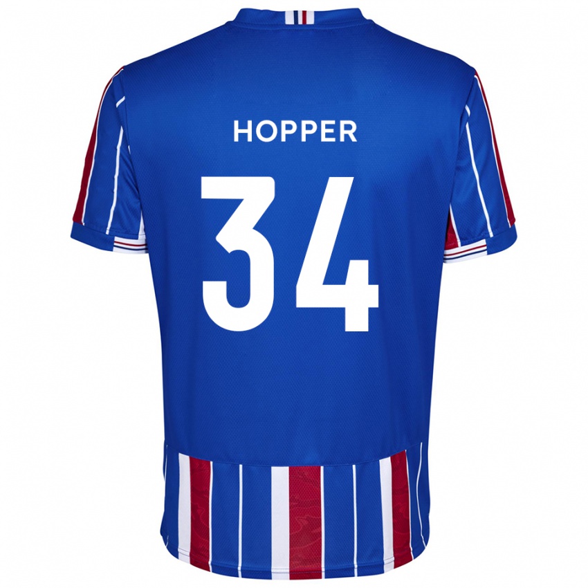 נשים דן הופר #34 כחול אדום לבן ג'רזי ביתית 2025/26 חולצה קצרה