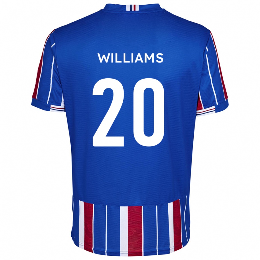 נשים Ben Williams #20 כחול אדום לבן ג'רזי ביתית 2025/26 חולצה קצרה