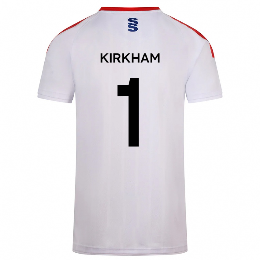 נשים Skye Kirkham #1 לבן כחול נייבי ג'רזי ביתית 2025/26 חולצה קצרה