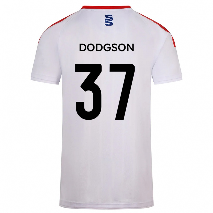 נשים איוואן דודגסון #37 לבן כחול נייבי ג'רזי ביתית 2025/26 חולצה קצרה