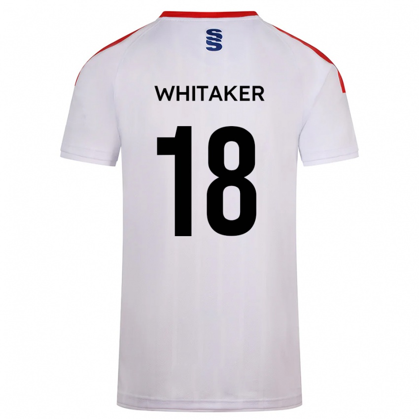 נשים Eve Whitaker #18 לבן כחול נייבי ג'רזי ביתית 2025/26 חולצה קצרה