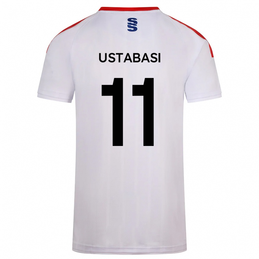 נשים ג'ונתן אוסטבאשי #11 לבן כחול נייבי ג'רזי ביתית 2025/26 חולצה קצרה