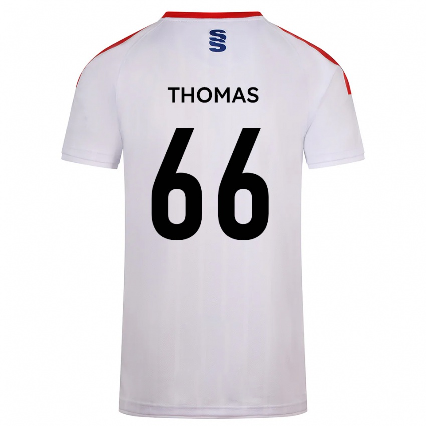 נשים Luca Thomas #66 לבן כחול נייבי ג'רזי ביתית 2025/26 חולצה קצרה